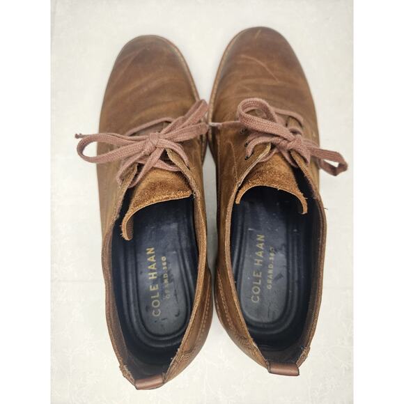 Cole Haan Feathercraft Grand Blucher Mens Shoes 9.5M Brown Leather Oxford C29703 - Picture 7 of 9